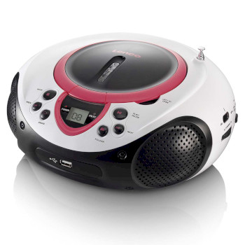 SCD-38 USBPINK Draagbare fm-radio cd- en usb-speler roze Product foto